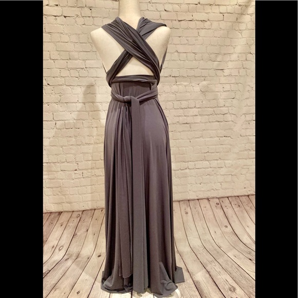 Sold-Von Vonni Gray Transformer "Prom,Formal,Wedding, Ball Dress" One Size - Picture 6 of 10
